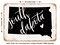 DECORATIVE METAL SIGN - South Dakota Heart - Vintage Rusty Look